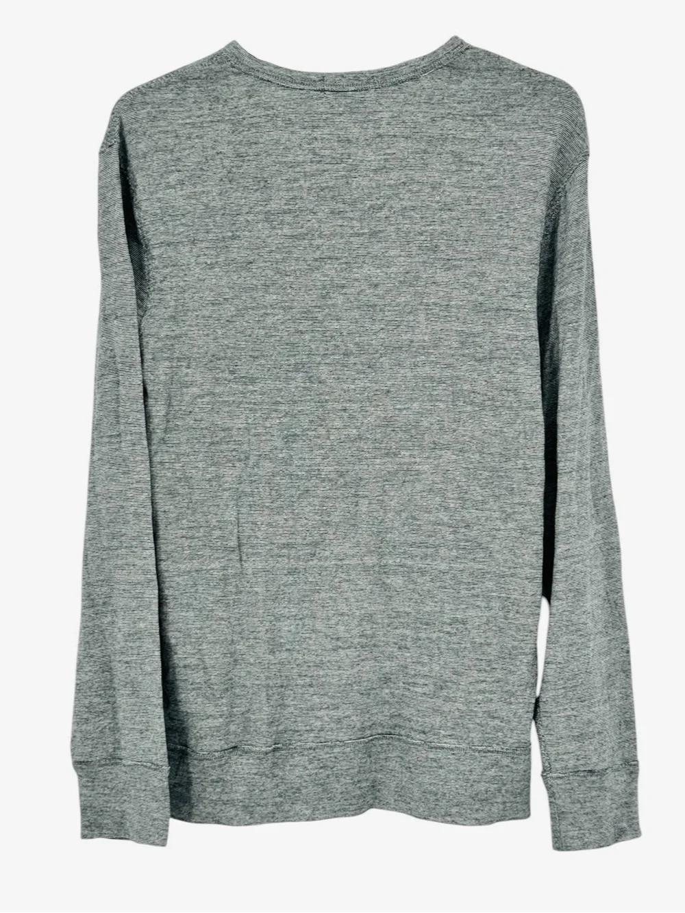 J. Crew Twisted Jaspe Rib Long Sleeve Shirt 100% Cotton Gray Size Large